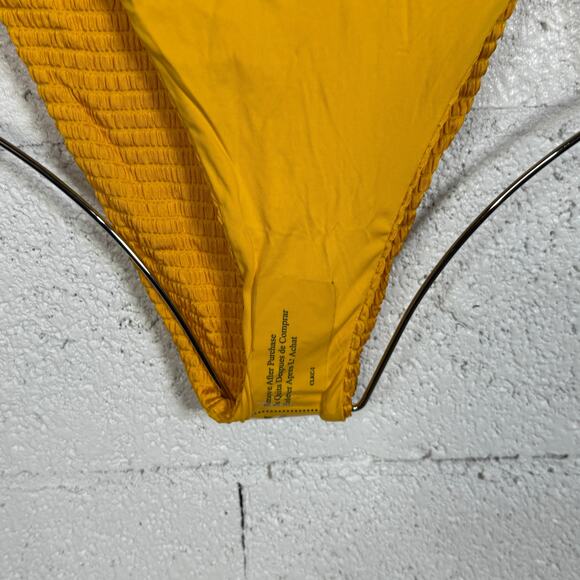 Isabella Rose Maza Textured Multi Way One Piece Swimsuit Marigold, Medium $148 - Picture 12 of 16